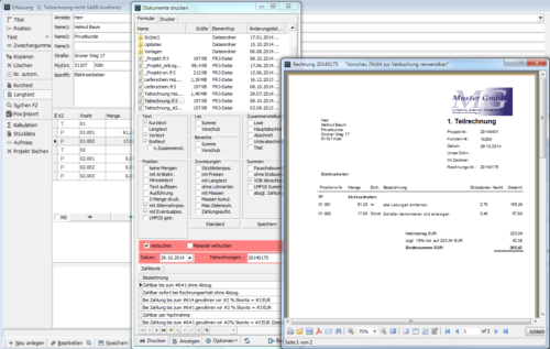 4Master V10 Handwerk VOB Rechnung