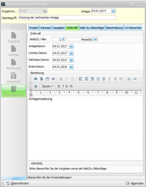 4Master Handwerk V10-Intervallrechnung